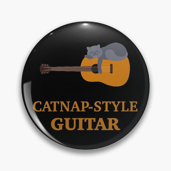 Item preview, Cat on Acoustic Guitar | British Shorthair Catnap | Scottish Fold designed and sold by Fluffy-Vectors.
