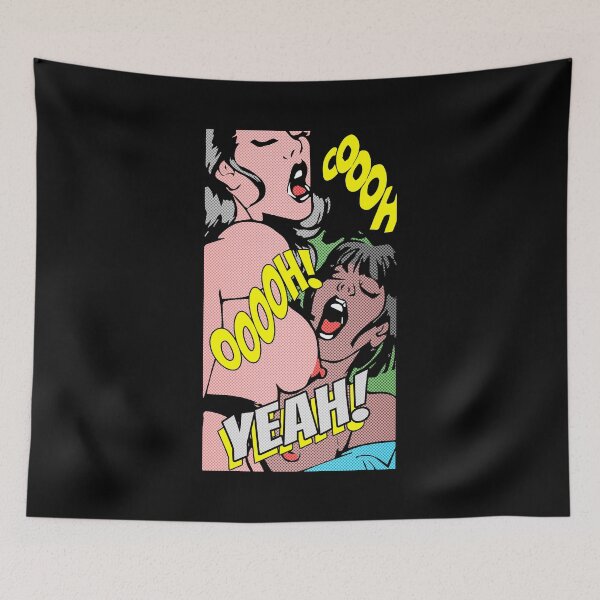 Item preview, Yeah! 2 Lesbian Bisexual Pride Comic Vintage Style designed and sold by Beijo-Vertical.