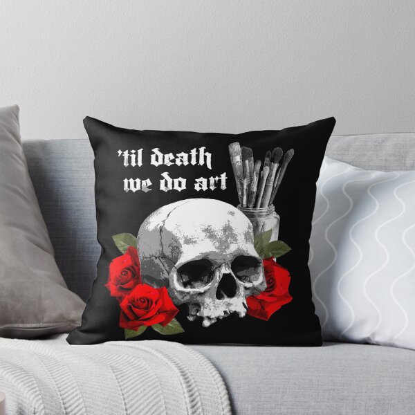 Artikelvorschau, Bis zum Tod machen wir Kunst menschlicher Schädel mit Pinseln entworfen und verkauft von SpreadForSatan.