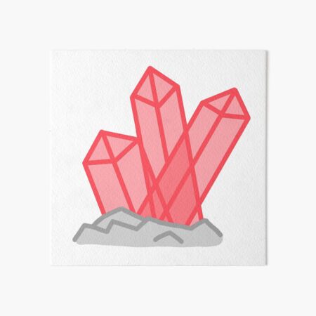 The red crystal Art Board Print for Sale by StarlightSkyes