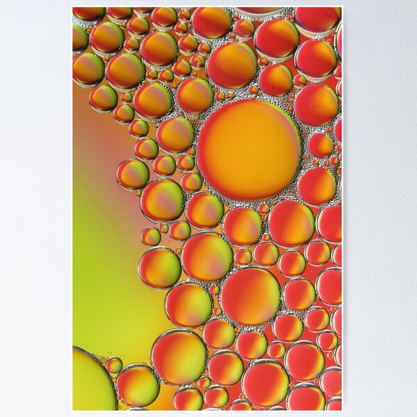 Item preview, Green red and orange bubbles, abstract image. designed and sold by cloud7.