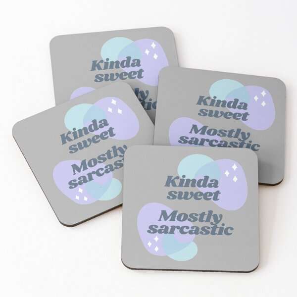 Item preview, Kinda Sweet, Mostly Sarcastic Text and Colour Blocking designed and sold by 10pmCreations.