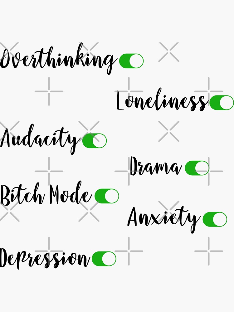 mental-health-issues-sticker-for-sale-by-aimarskloset-redbubble