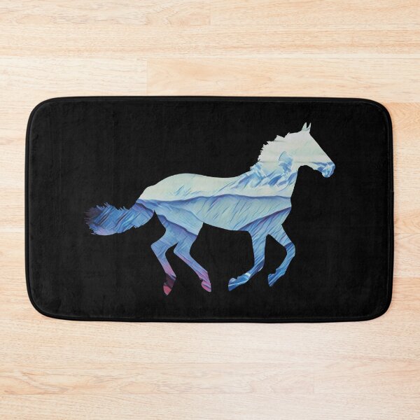 Item preview, Wild Horse in Rainy Blue Mountains designed and sold by Snilfen.