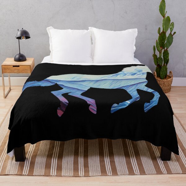 Item preview, Wild Horse in Rainy Blue Mountains designed and sold by Snilfen.