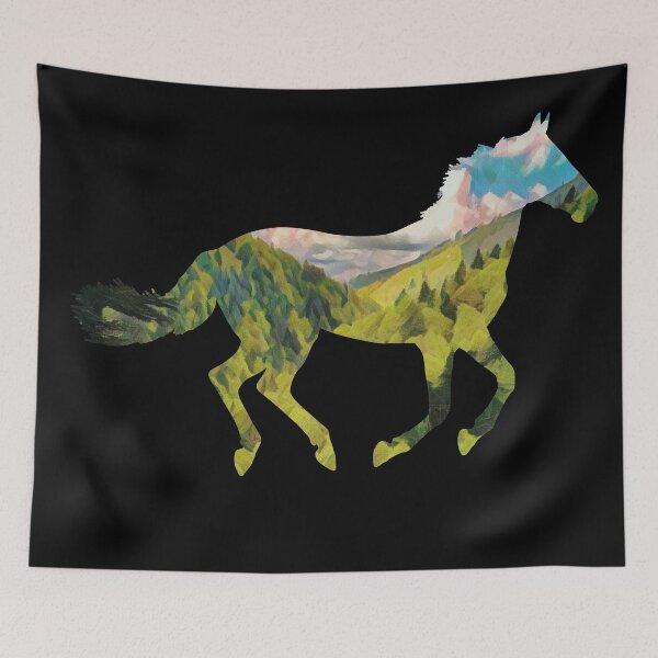 Item preview, Wild Horse in a Forest Landscape designed and sold by Snilfen.