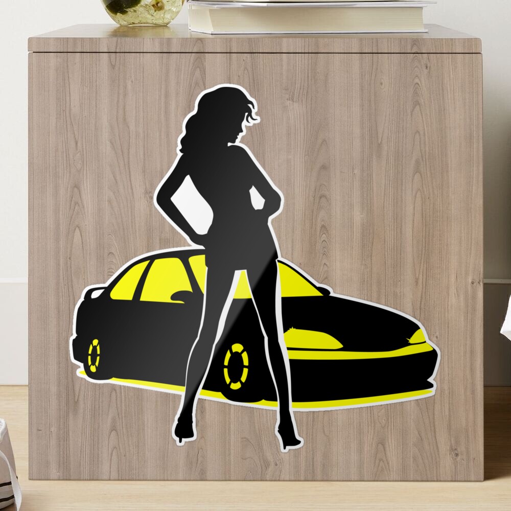 Car Tuning Girl (Coupe) Sticker for Sale by VEB Ostladen