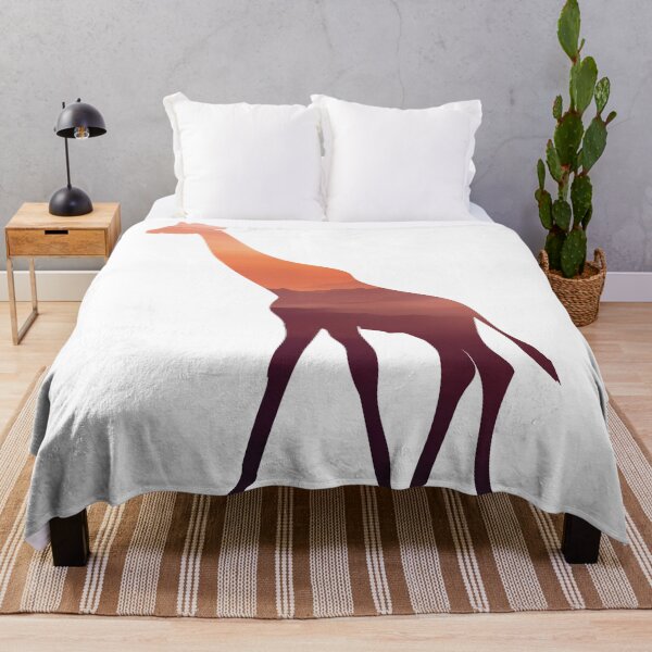 Item preview, Giraffe in Misty Mountains during Sunset designed and sold by Snilfen.