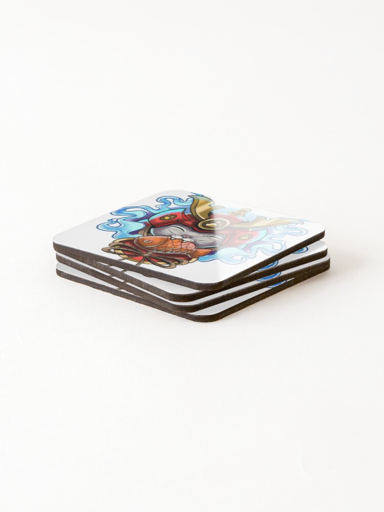 Thumbnail 4 of 5, Coasters (Set of 4), Cat - Buki designed and sold by ColorCollection.