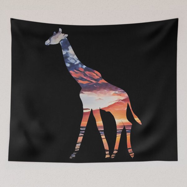 Item preview, Giraffe on the Beach during Sunset designed and sold by Snilfen.