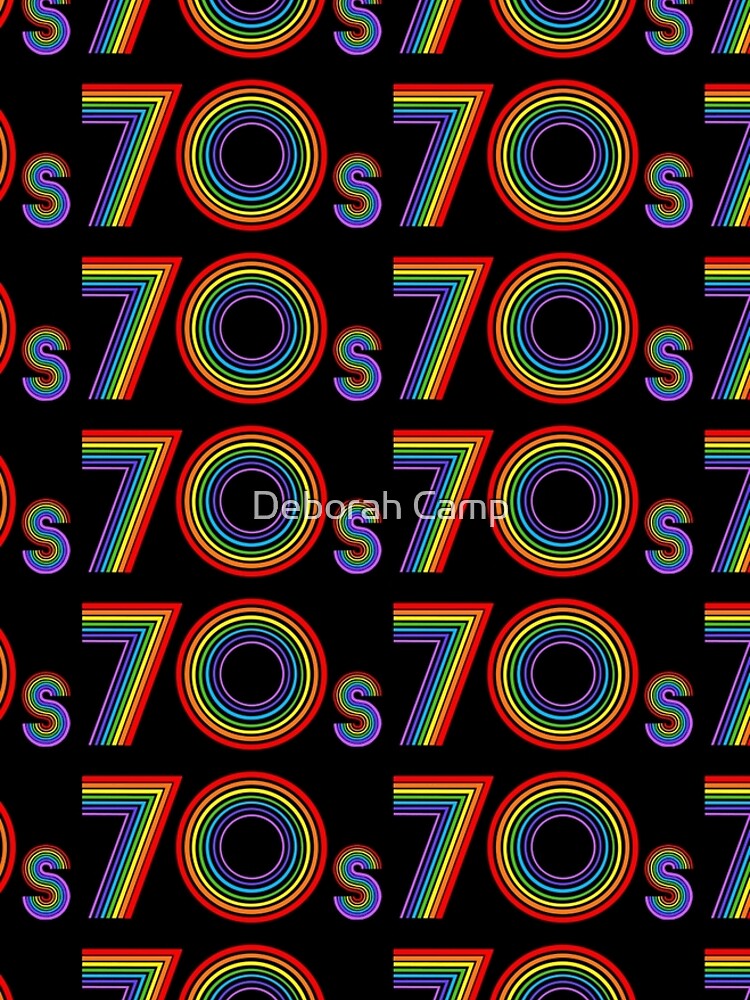Disco 70s Retro Rainbow Decade by DeborahCamp