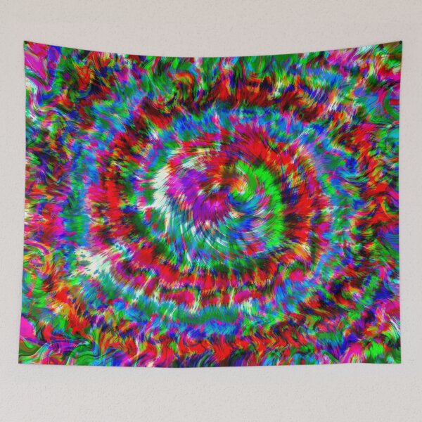 Item preview, Groovy Hippie Spiral - Colorful Tie Dye in Bright Colors (Version 2) designed and sold by Cosmic-Ferret.