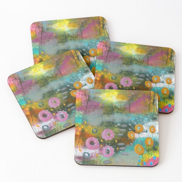 Item preview, Bright Curiosity 1, Abstract Landscape Flowers Painting designed and sold by Itaya Art.