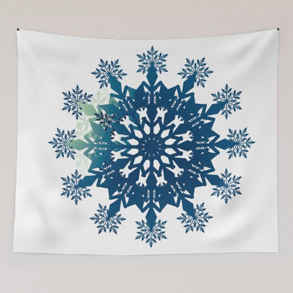 Aperçu de l'œuvre Cristal bleu hexagone Tentures créée et vendue par JD369.