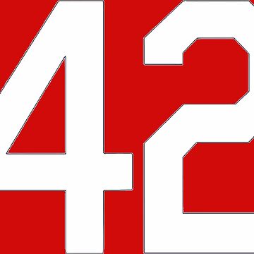 Jackie Robinson Baseball Number 42 Honoring Baseball Barrier Breaker   Sticker for Sale by prohockeylabs