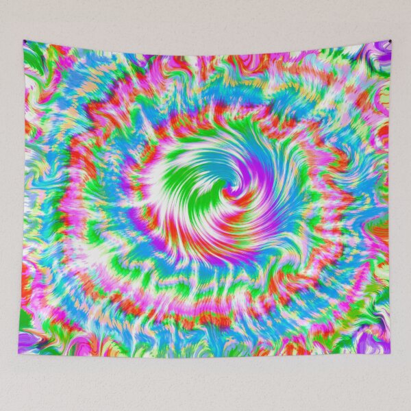 Item preview, Groovy Aesthetic Hippie Spiral - Colorful Tie Dye in Bright Colors (Version 3) designed and sold by Cosmic-Ferret.