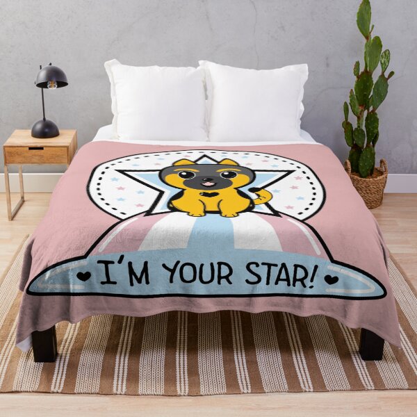 Item preview, "I AM YOUR STAR" ~ Cute German Shepherd Dog in Pink designed and sold by Moyanana.