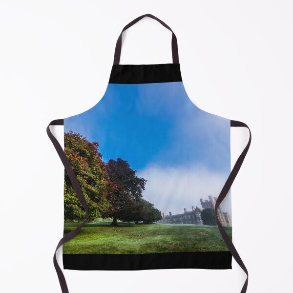 Item preview, A mysterious ancient castle in the morning mist behind the autumn-colored divine garden designed and sold by AlbertMi.