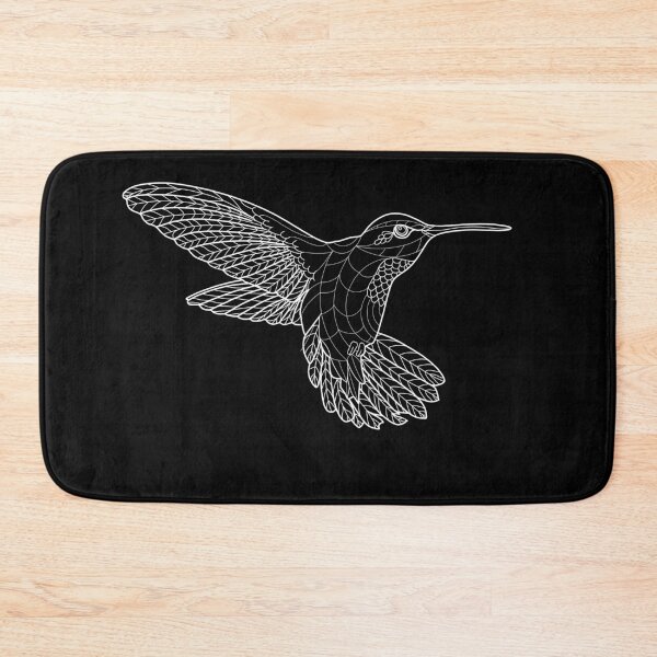 Item preview, Hummingbird in flight white line drawing designed and sold by Gerhanj.