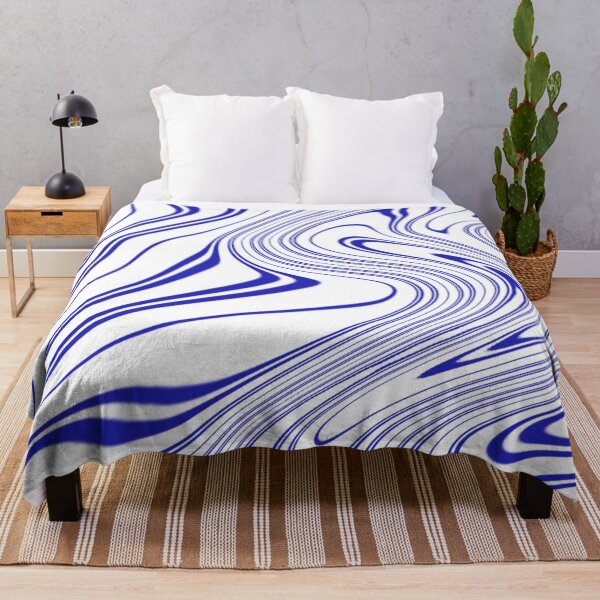 Item preview,  Blue and White Curves Pattern designed and sold by MagicEmpress.