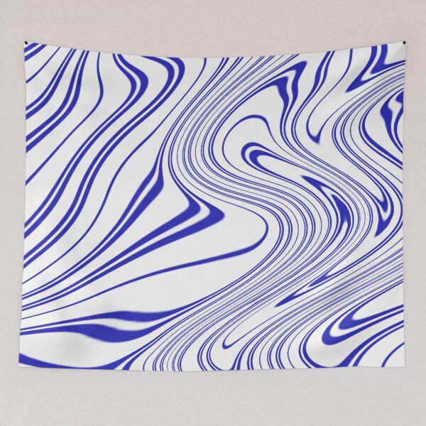 Item preview,  Blue and White Curves Pattern designed and sold by MagicEmpress.