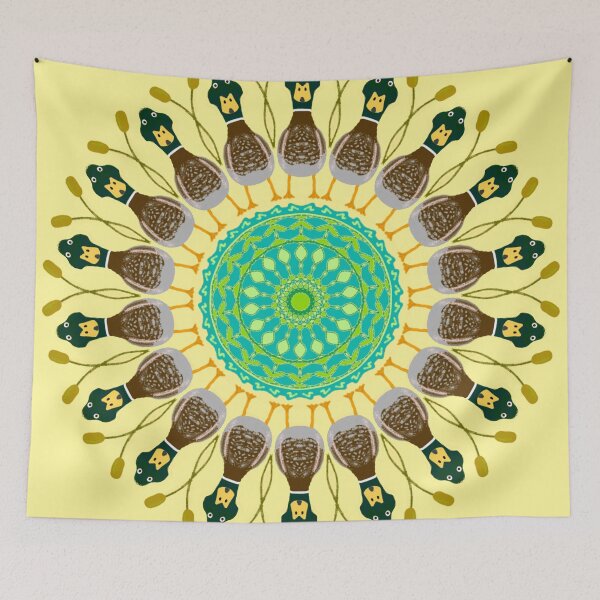 Item preview, Mallard Duck Mandala Design designed and sold by MandalaZoo.