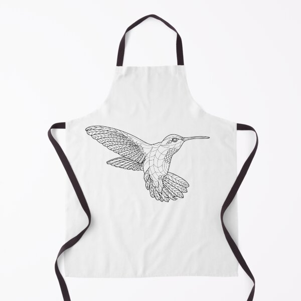 Item preview, Hummingbird in flight black line drawing designed and sold by Gerhanj.