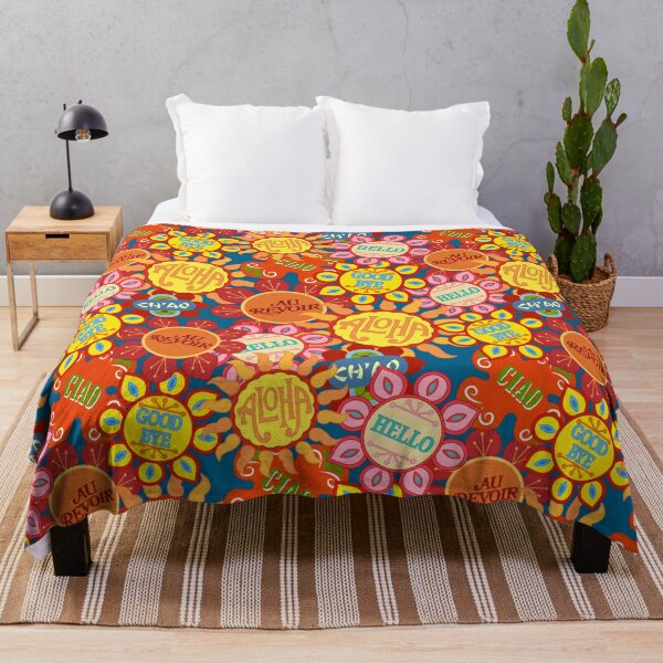 It's a Small World Flowers (original) Throw Blanket