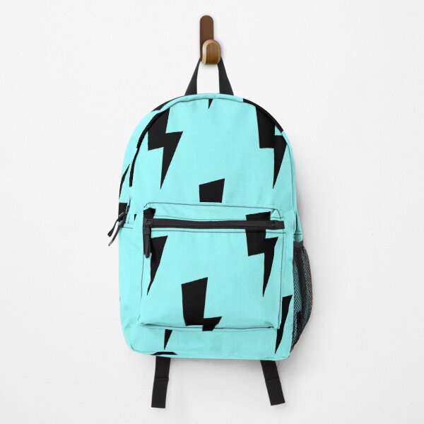 Item preview, Lightning Bolts- Black on Teal designed and sold by bonelessbooks.