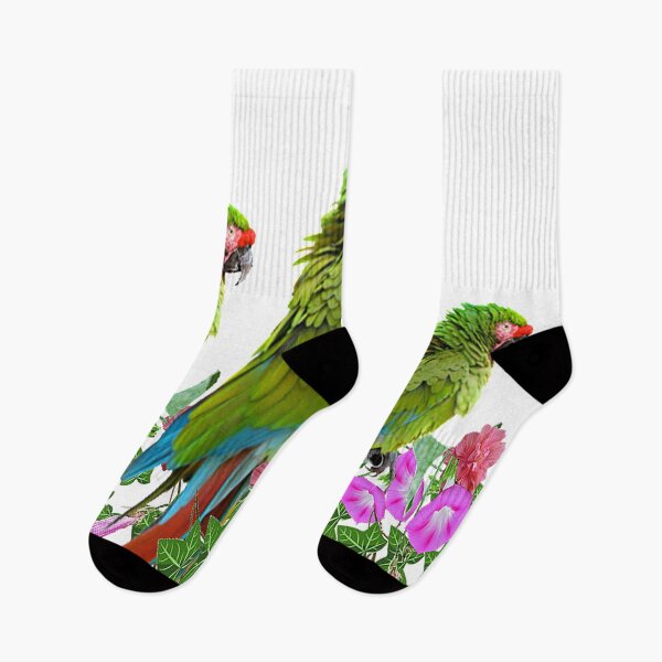 Item preview,  GREEN MACAWS LILAC FLORAL ABSTRACT ART designed and sold by sharlesart.
