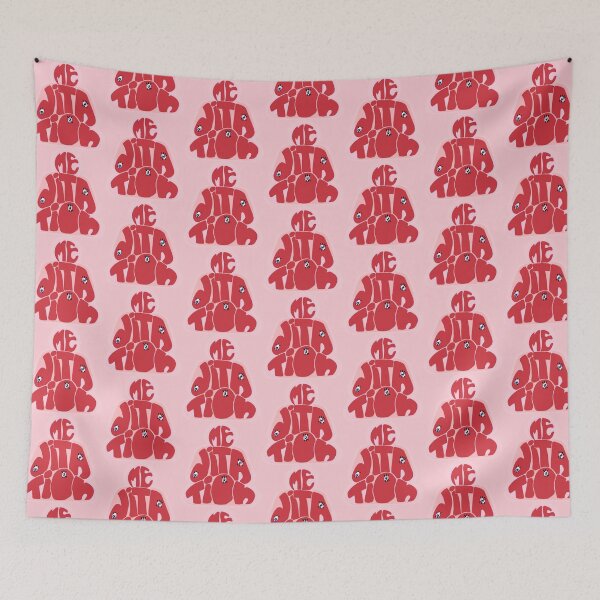 Item preview, Pink Meditation with eyes, small print with pink background designed and sold by bye-then.