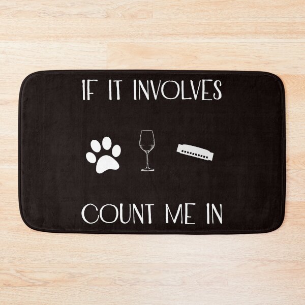 Item preview, Copy of If It Involves Dogs And Harmonica Count Me In, Music Art, Musician Quote, Funny Music  designed and sold by Aerial Addicts.