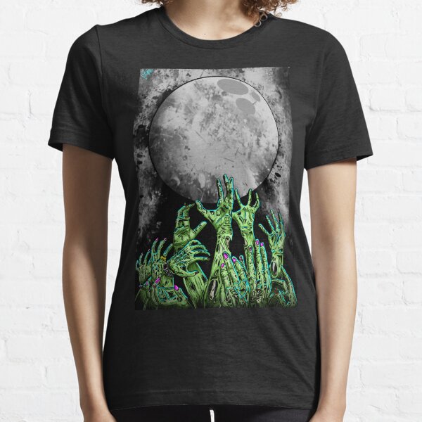zombie hands under moonlight Essential T-Shirt