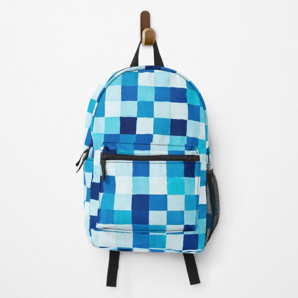 Item preview, Abstract square checkered pattern design blue shades designed and sold by Marilena Strambu.