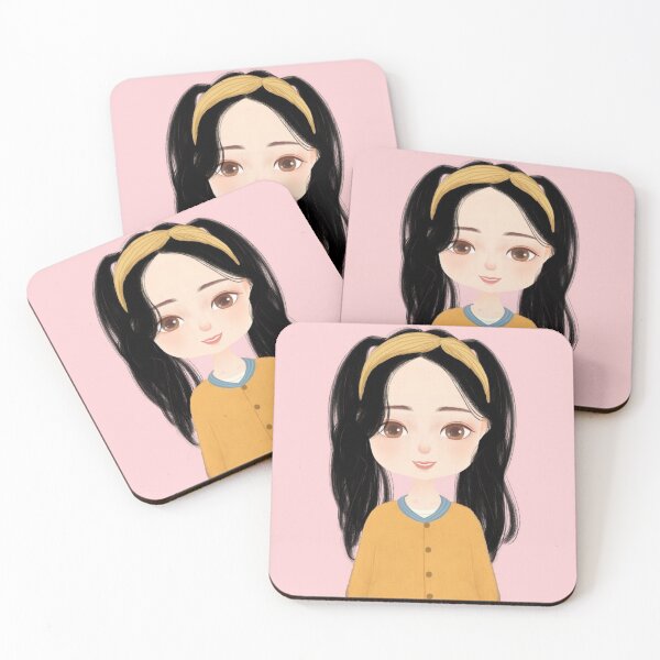 Item preview, Beautiful smiling girl drawing with two tails and ribbon in her hair designed and sold by chicsignzodiac.