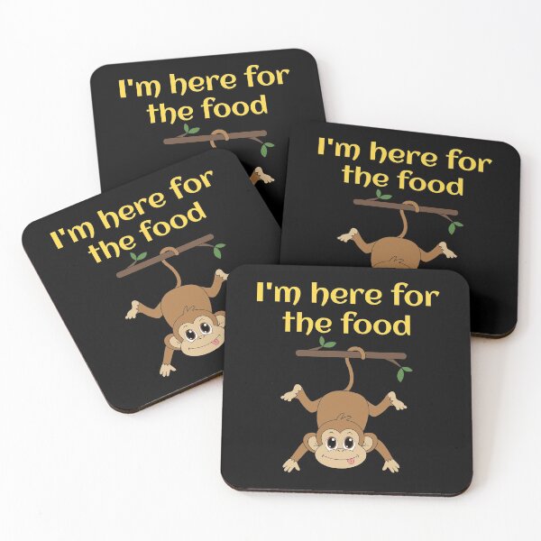 Item preview, cute monkey, i’m here for the food designed and sold by efenem.
