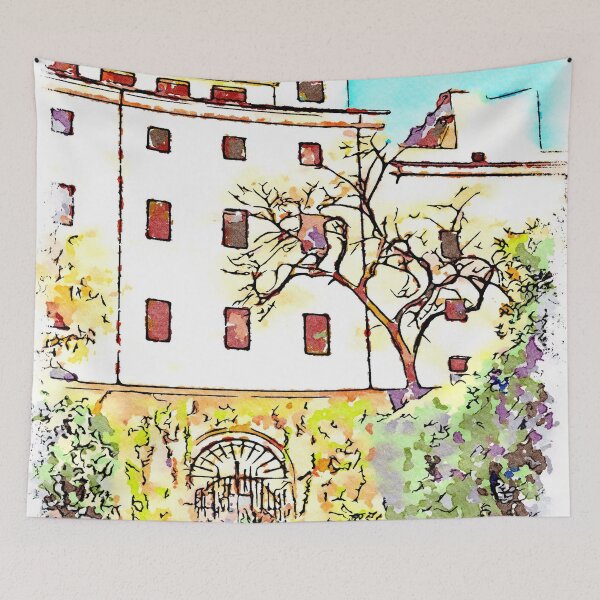 Item preview, Tivoli: wall with arch and building in Villa d'Este designed and sold by Giuseppe Cocco.