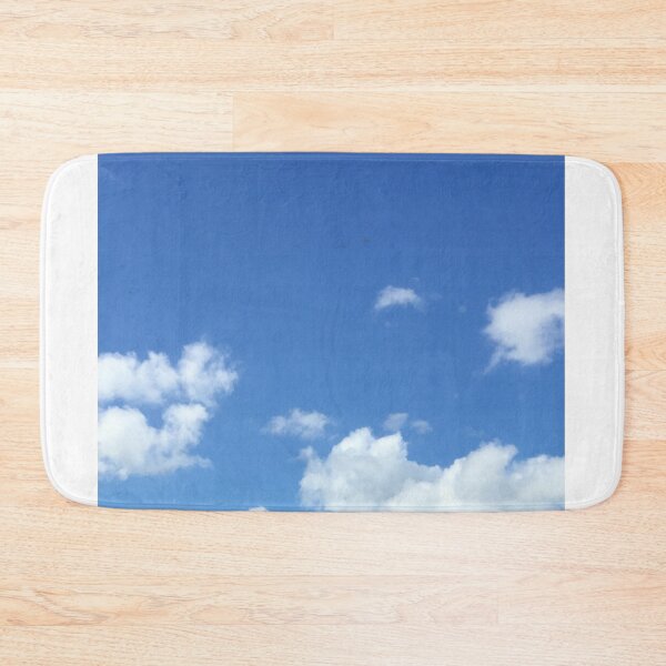 Item preview, Blue sky summer day with white puff fluffy clouds designed and sold by LeBreab.
