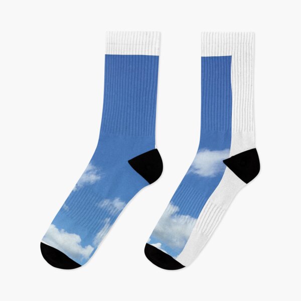 Item preview, Blue sky summer day with white puff fluffy clouds designed and sold by LeBreab.