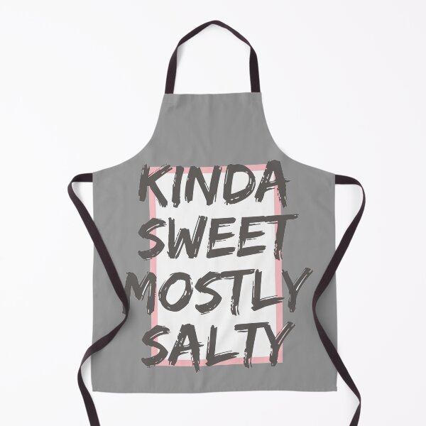 Item preview, Kinda Sweet, Mostly Salty, Text and Colour Blocking, Pink, Grey and White designed and sold by 10pmCreations.