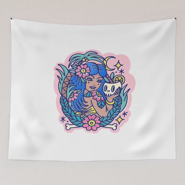Item preview, Tiki girl with skull designed and sold by Paolavk.