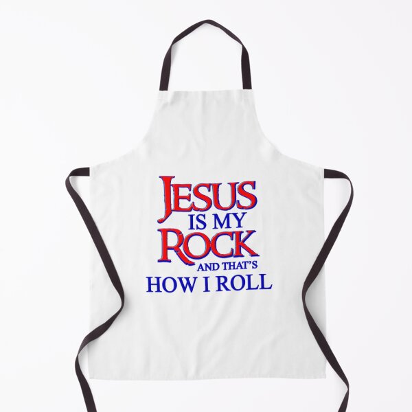 Item preview, Jesus is my Rock and that's how I Roll_Red & Blue Letters designed and sold by WLHmedia.com .