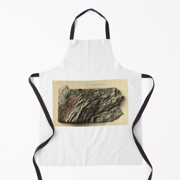 Item preview, 1921 Pennsylvania (Foggy Night) Relief Map 3D digitally-rendered designed and sold by ThinkAboutMaps.
