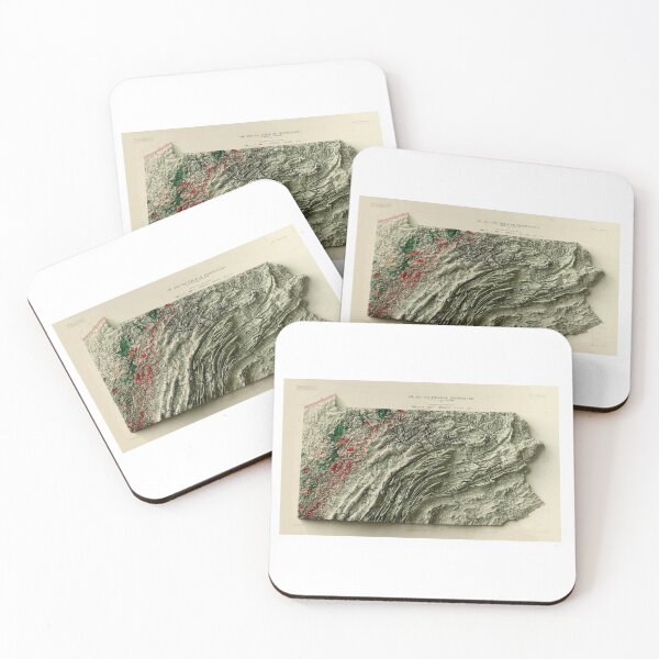Item preview, 1921 Pennsylvania Relief Map 3D digitally-rendered designed and sold by ThinkAboutMaps.