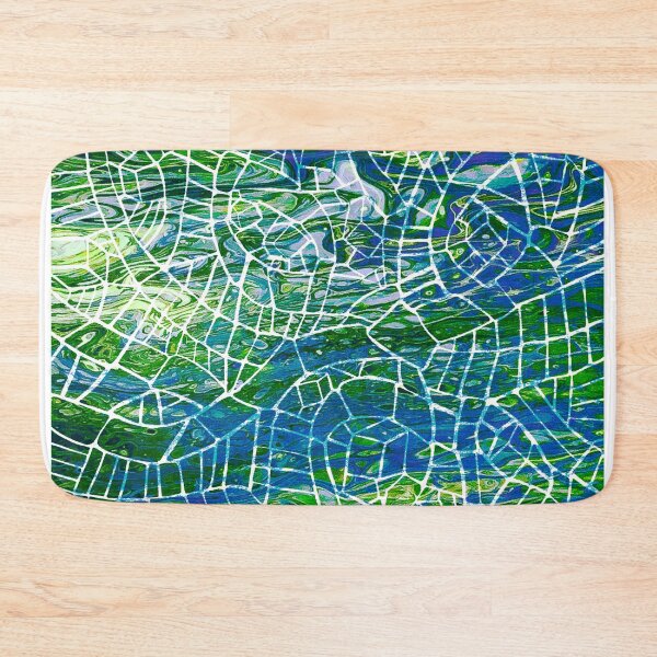 Item preview, Earthy Mosaic Madness - Paint Pour Art - Unique and Vibrant Modern Home Decor for enhancing the living room, bedroom, dorm room, office or interior. Digitally manipulated acrylic painting. designed and sold by cherdoodles.