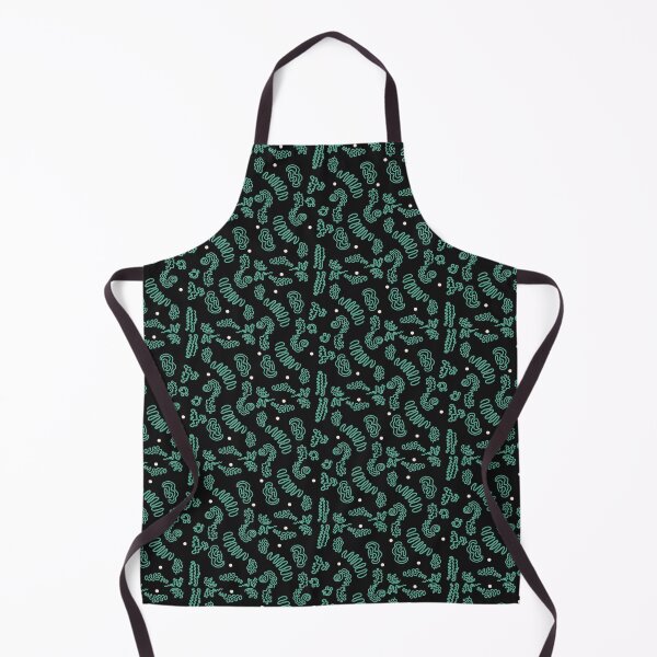 Aperçu de l'œuvre Squiggles & Dots - Vert et blanc sur noir créée et vendue par Jasrese.