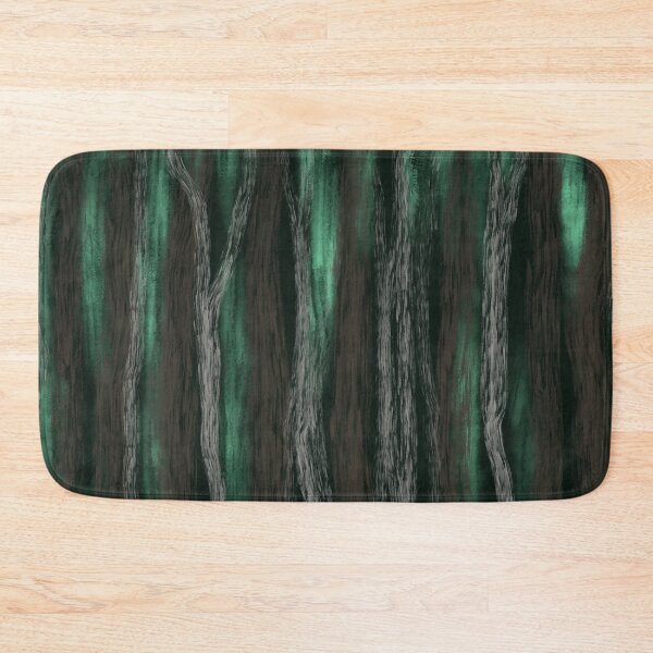 Item preview, Dark Abstract Forest Pattern - Deep Green Trees Dry Oil Brush Art  designed and sold by PrettyLittlePic.