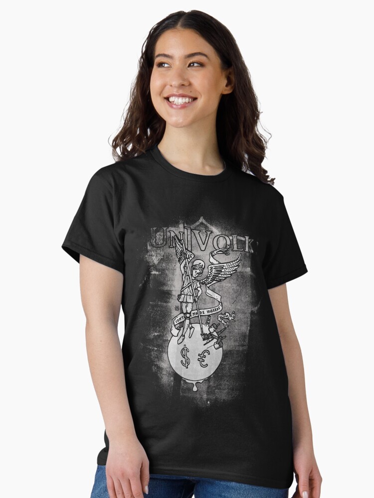 Aperçu 1 sur 7. T-shirt classique avec l'œuvre Collaboration UnVolk - Contre Le Monde Moderne créée et vendue par Holymane.