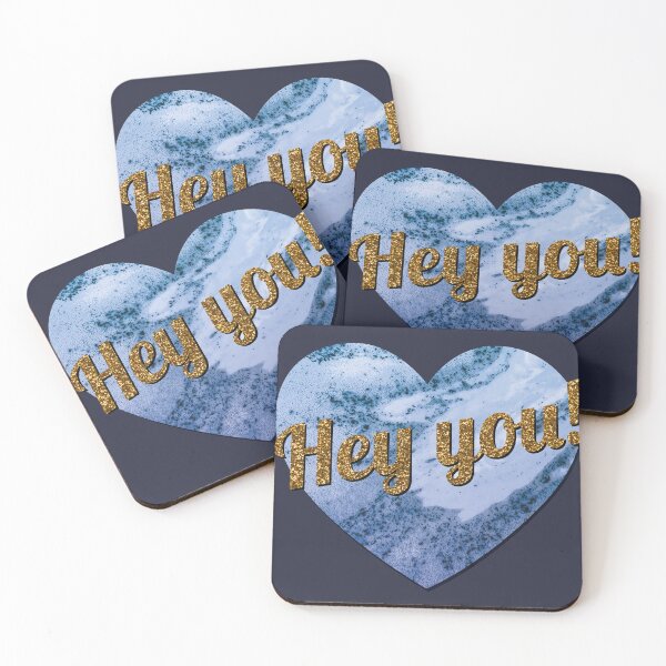 Item preview, Hey you gold and blue heart   designed and sold by myseptember18th.