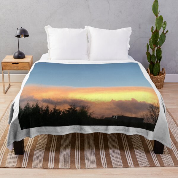 Item preview, Fantastic golden sunset clouds in blue sky on summer evening in Ireland designed and sold by LeBreab.